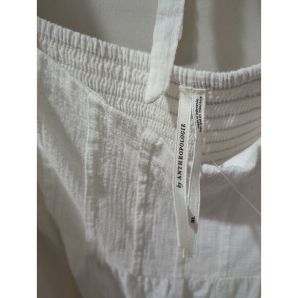 Anthropologie Square Neck Puff Sleeve Cotton Dress - Picture 5 of 7